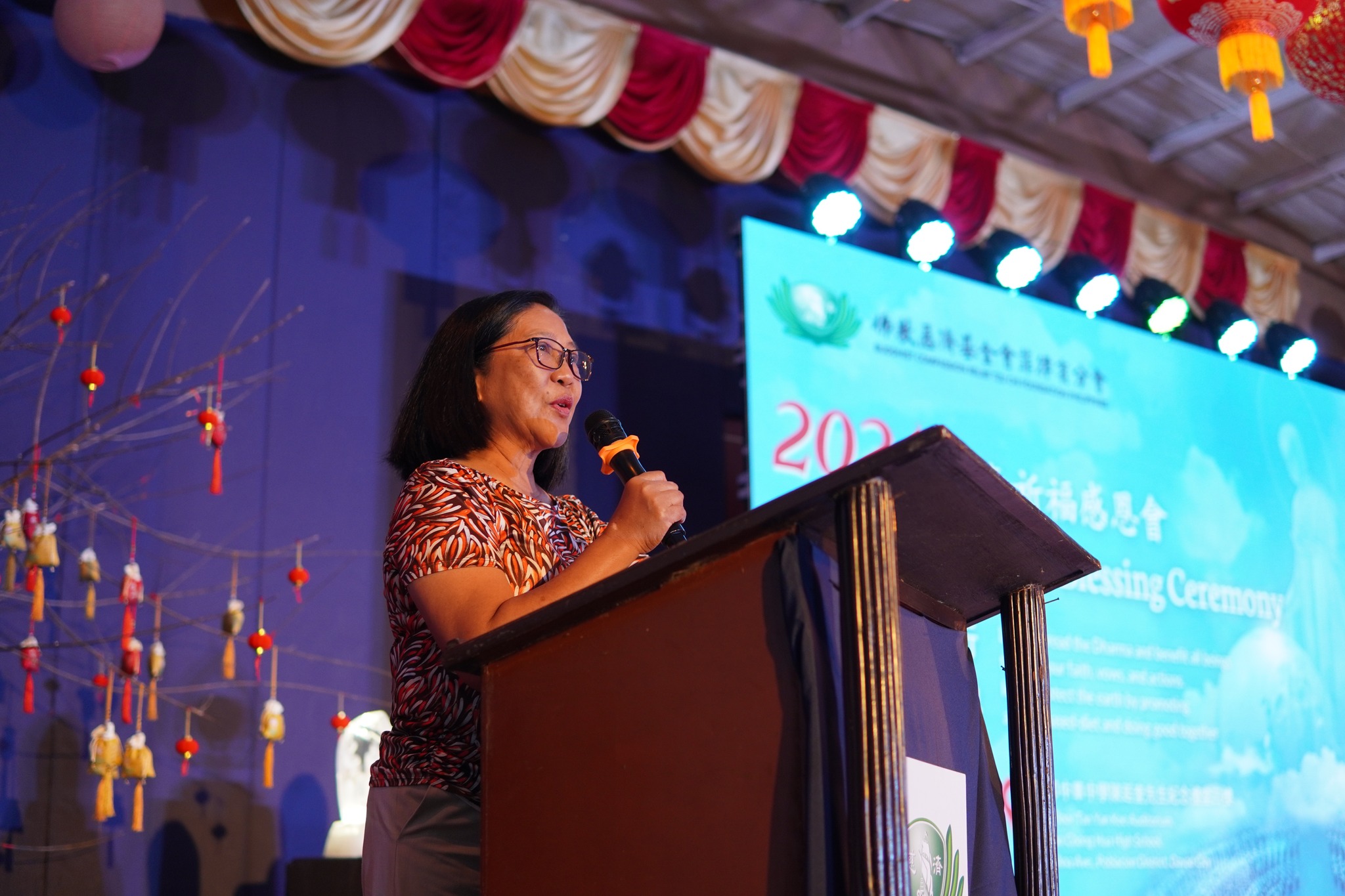 The Municipal Mayor of Kapalong, Ms. Maria Theresa R. Timbol, thanked Tzu Chi for constantly reaching out to their IP comminities.【Photo by Tzu Chi Davao】