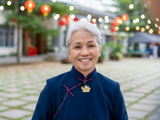 “As humans, we harbor numerous desires, engage in constant comparisons, and face myriad inner struggles. However, upon encountering Tzu Chi and embracing the teachings of our founder, Dharma Master Cheng Yen, I realized that life can indeed be simple and joyful,” says Levy Yao. 【Photo by Harold Alzaga】