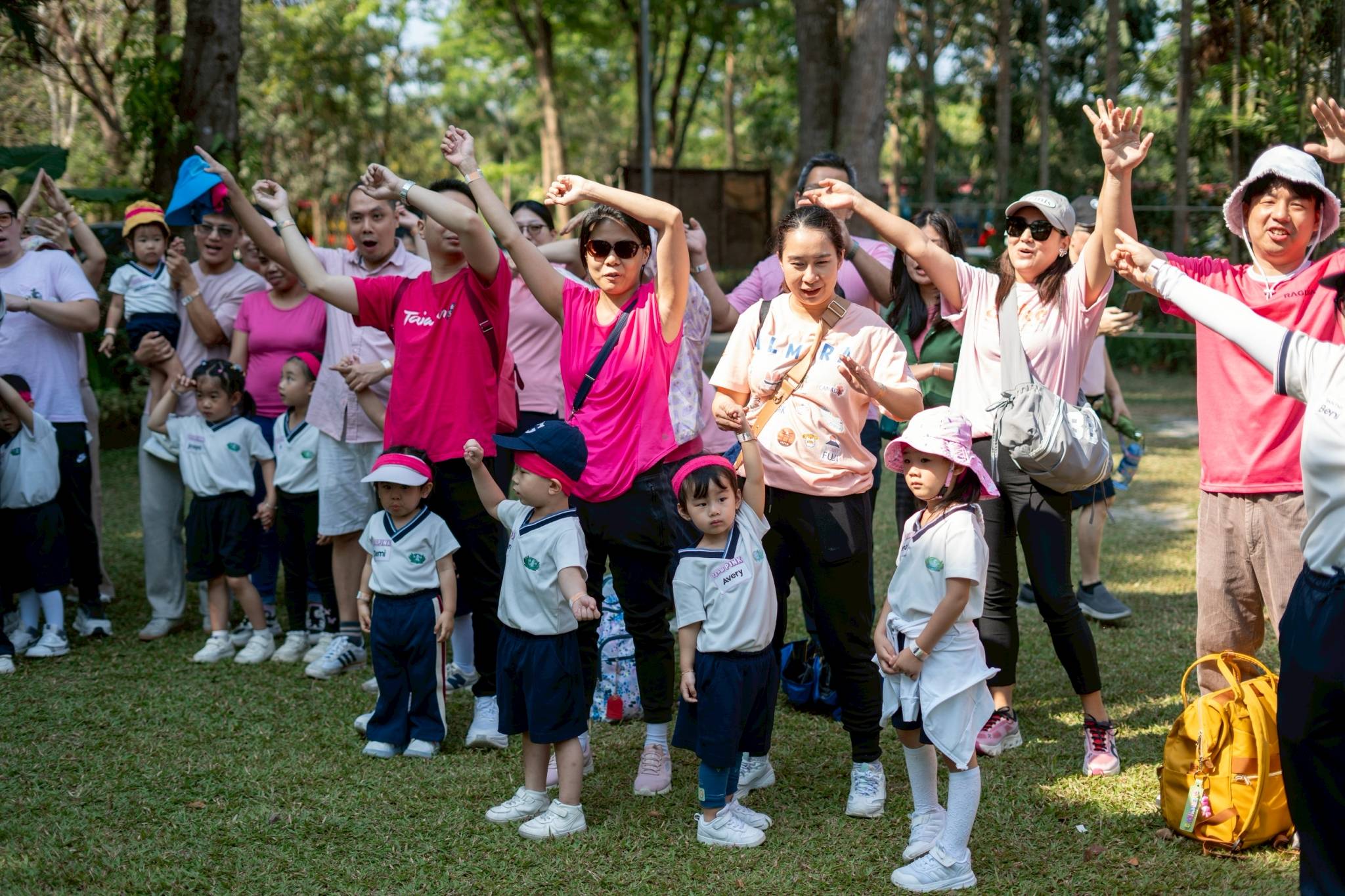 The Pink Team brought energy to their cheers and dances.