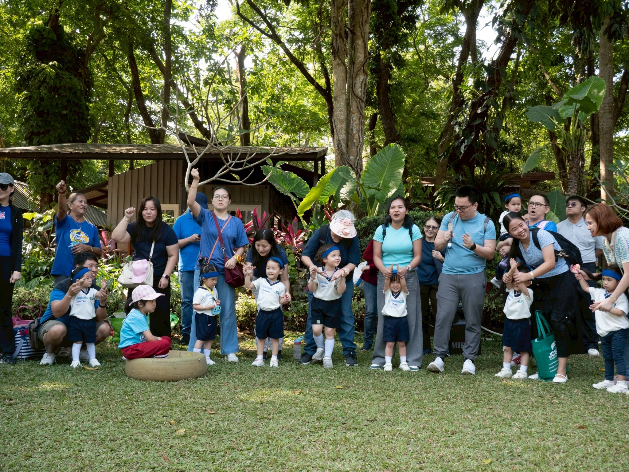 The Blue Team brought energy to their cheers and dances.