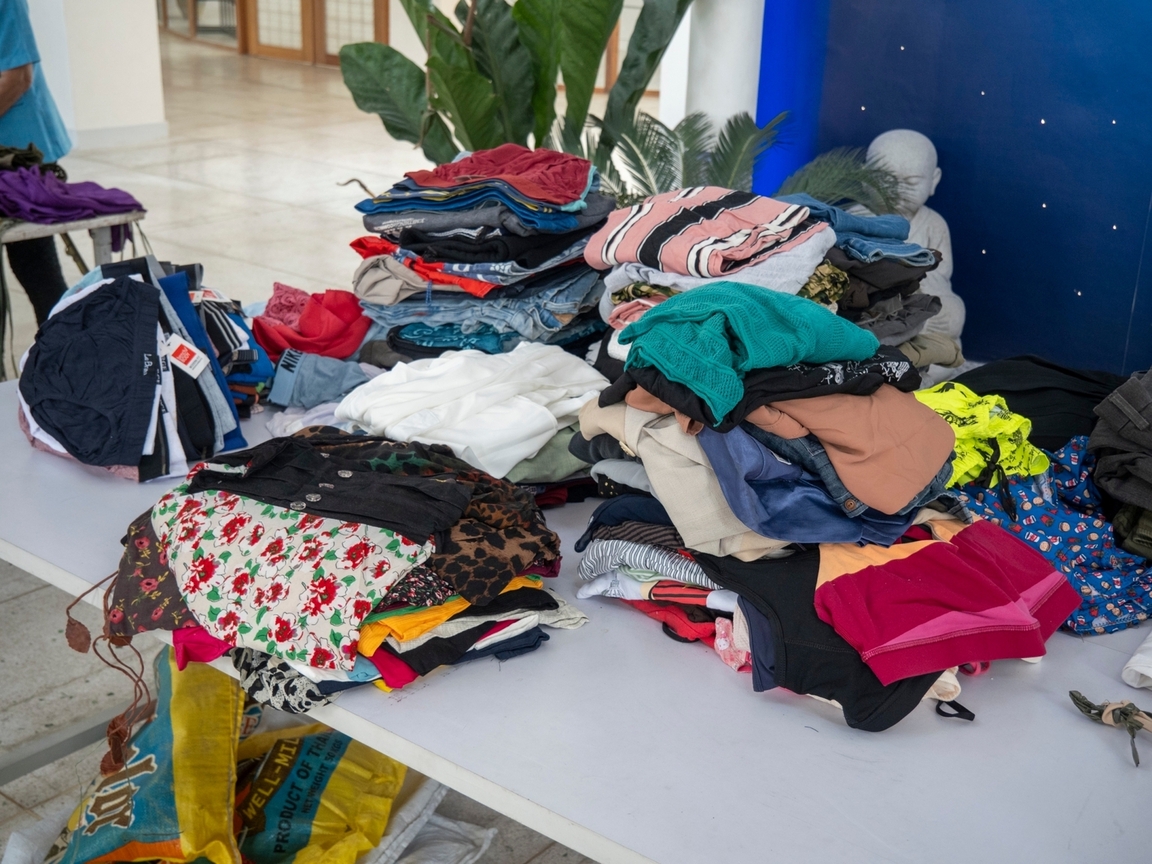 Repacked clothes include men’s, women’s, and children’s apparel and undergarments.