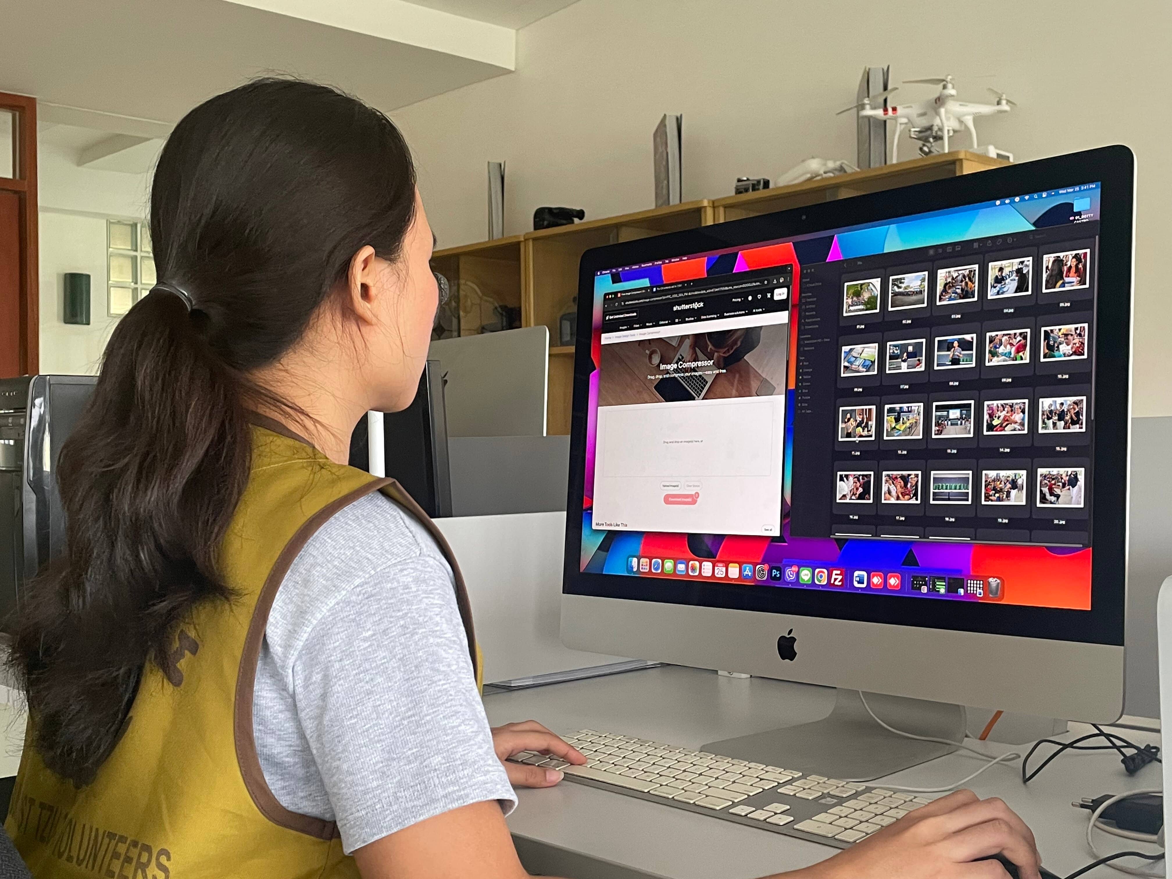 During her internship at the Tzu Chi Communications Department, Nicole Fetalcorin took on tasks like videography, photography, editing, and writing.