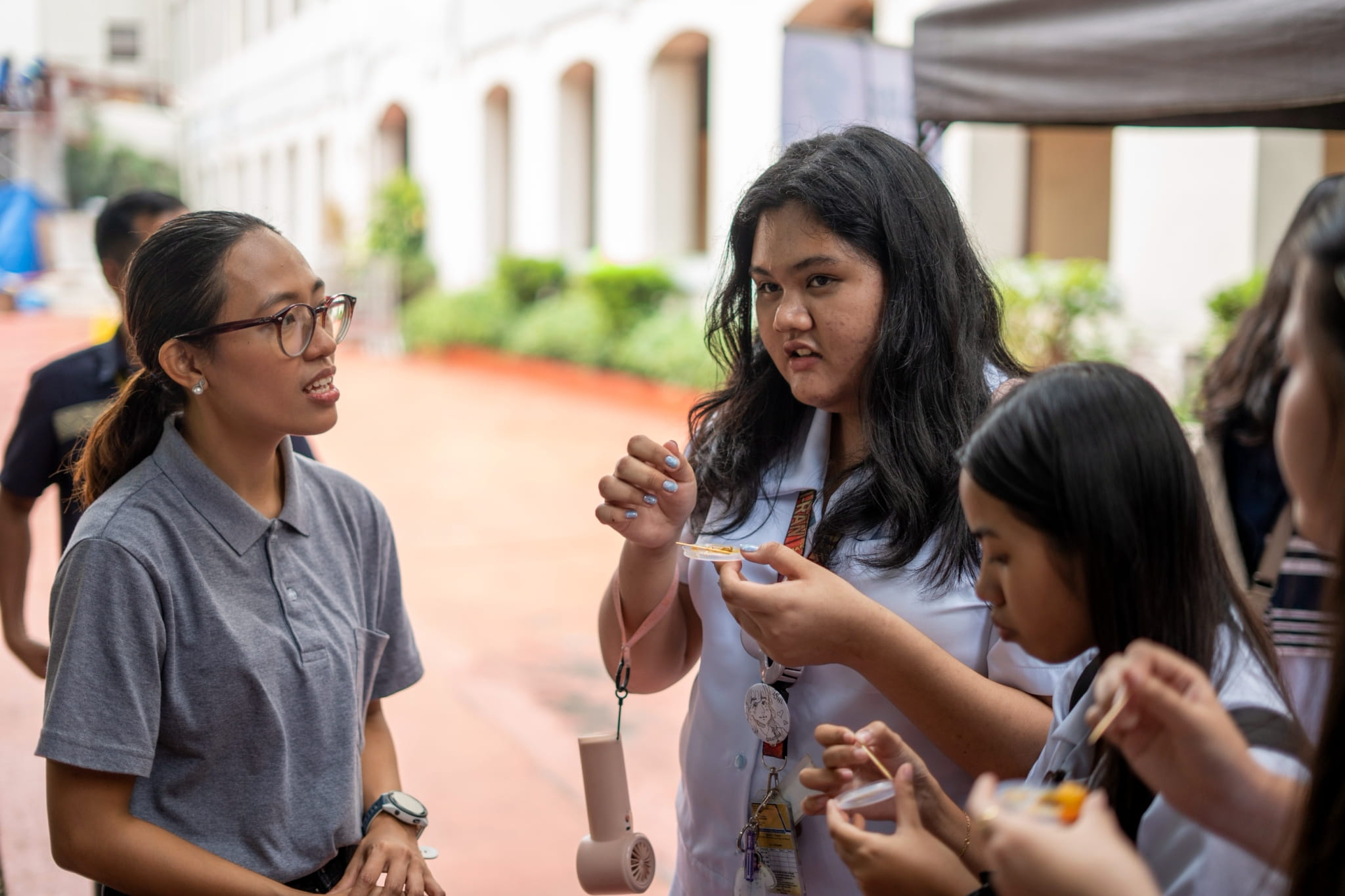 Project Manager Alyssa Rafael engaged with students and gathered feedback.