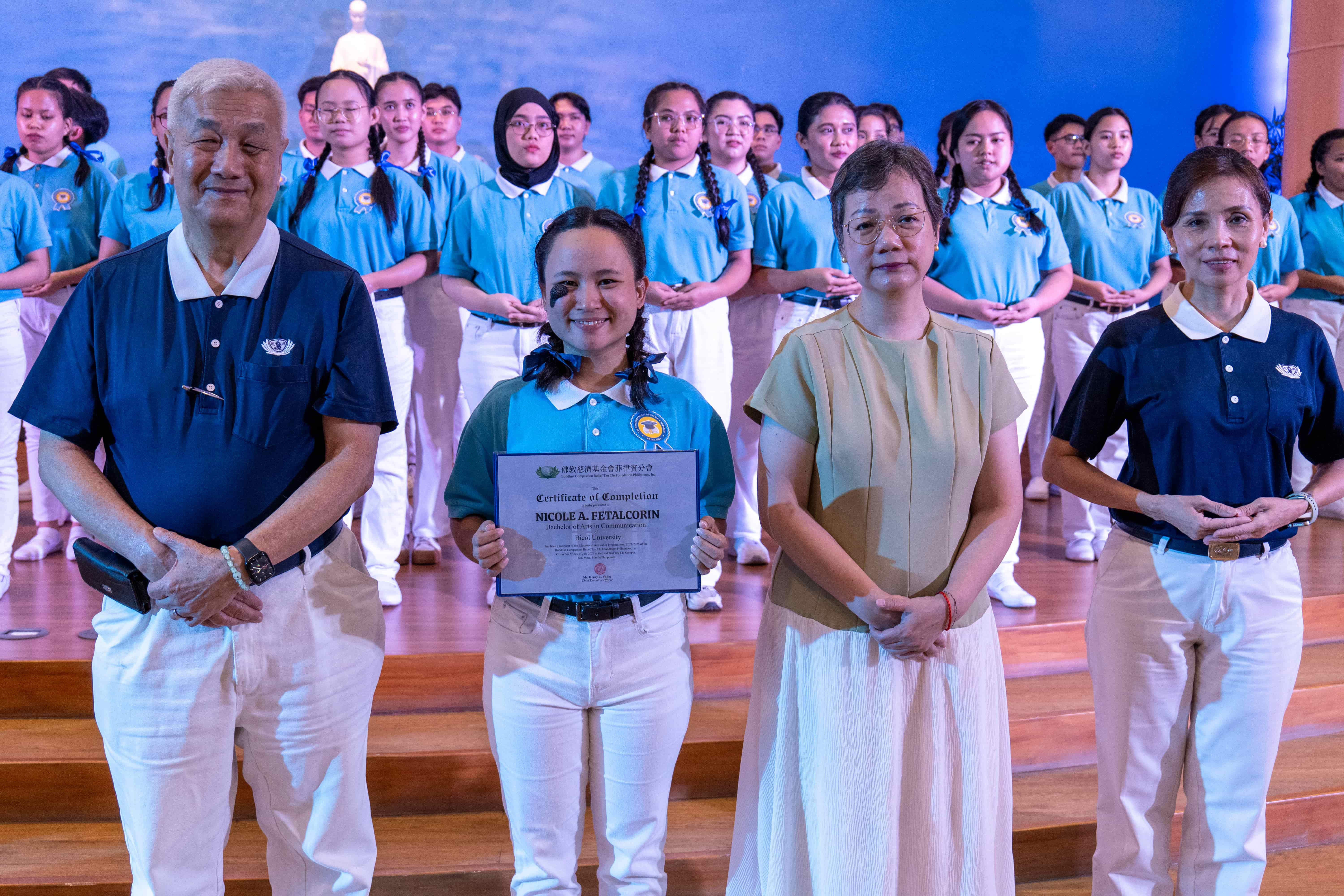During her graduation as a scholar at the Scholars’ Camp 2026, she left a heartfelt message for the foundation.   “Thank you, Tzu Chi, for accepting every part of me. To be accepted here is a big blessing. I didn’t feel alone in reaching my dreams.” 