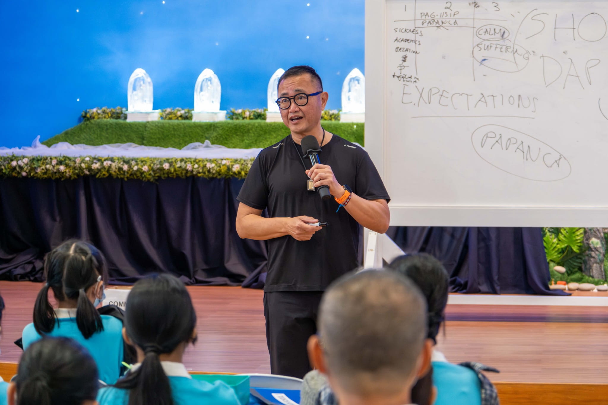 Guest speaker Dr. Tony Fernando provides scholars with simple techniques to handling stress.