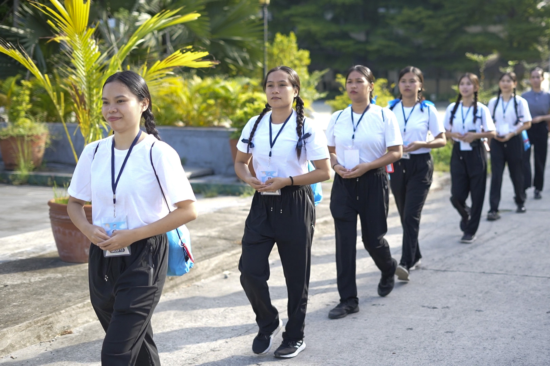 Mariel Gencianos (second from left) cherished every moment of the 2026 Scholars Camp, where she built friendships with fellow scholars and deepened her understanding of Tzu Chi's mission and values.