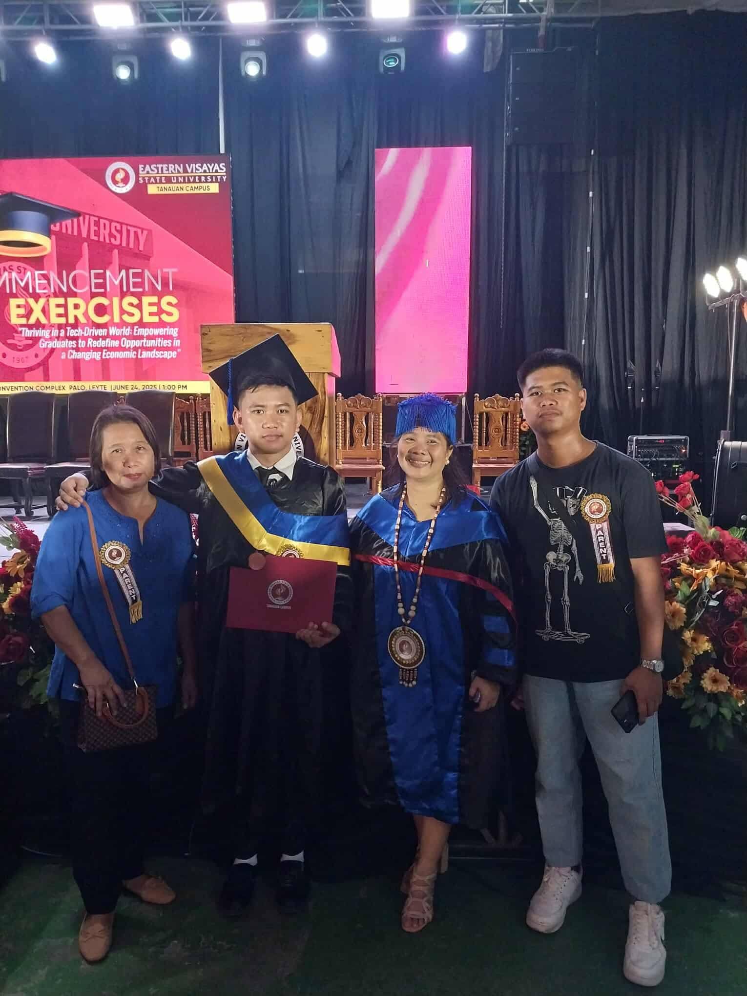 Recently, Shekinah Salazar’s younger brother (second from left) graduated from college, a testament to the continuous blessings after Salazar’s success.