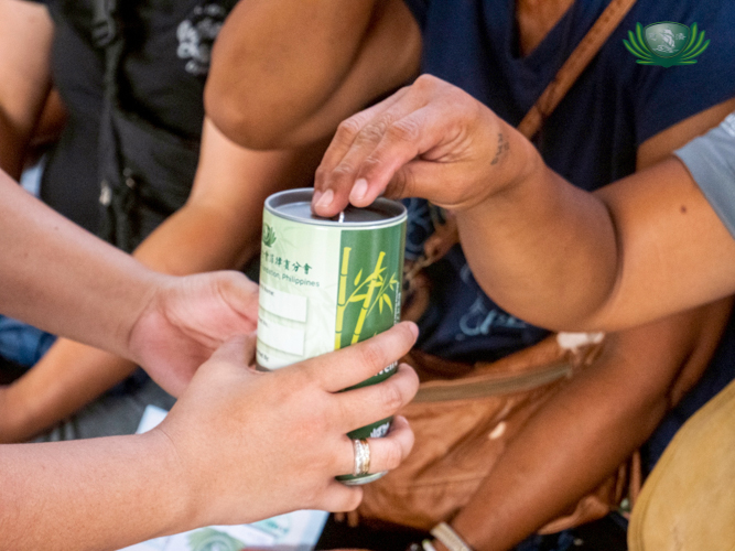 Even after losing almost everything, residents willingly contributed to the coin cans.