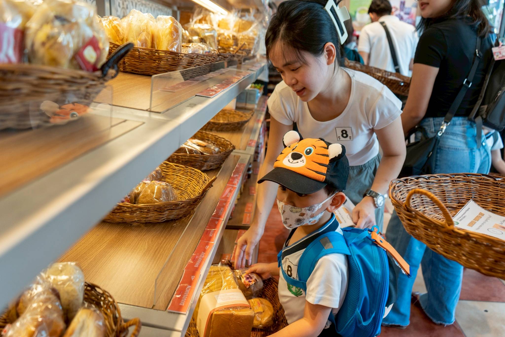 The students personally handpick their breads from a wide selection.
