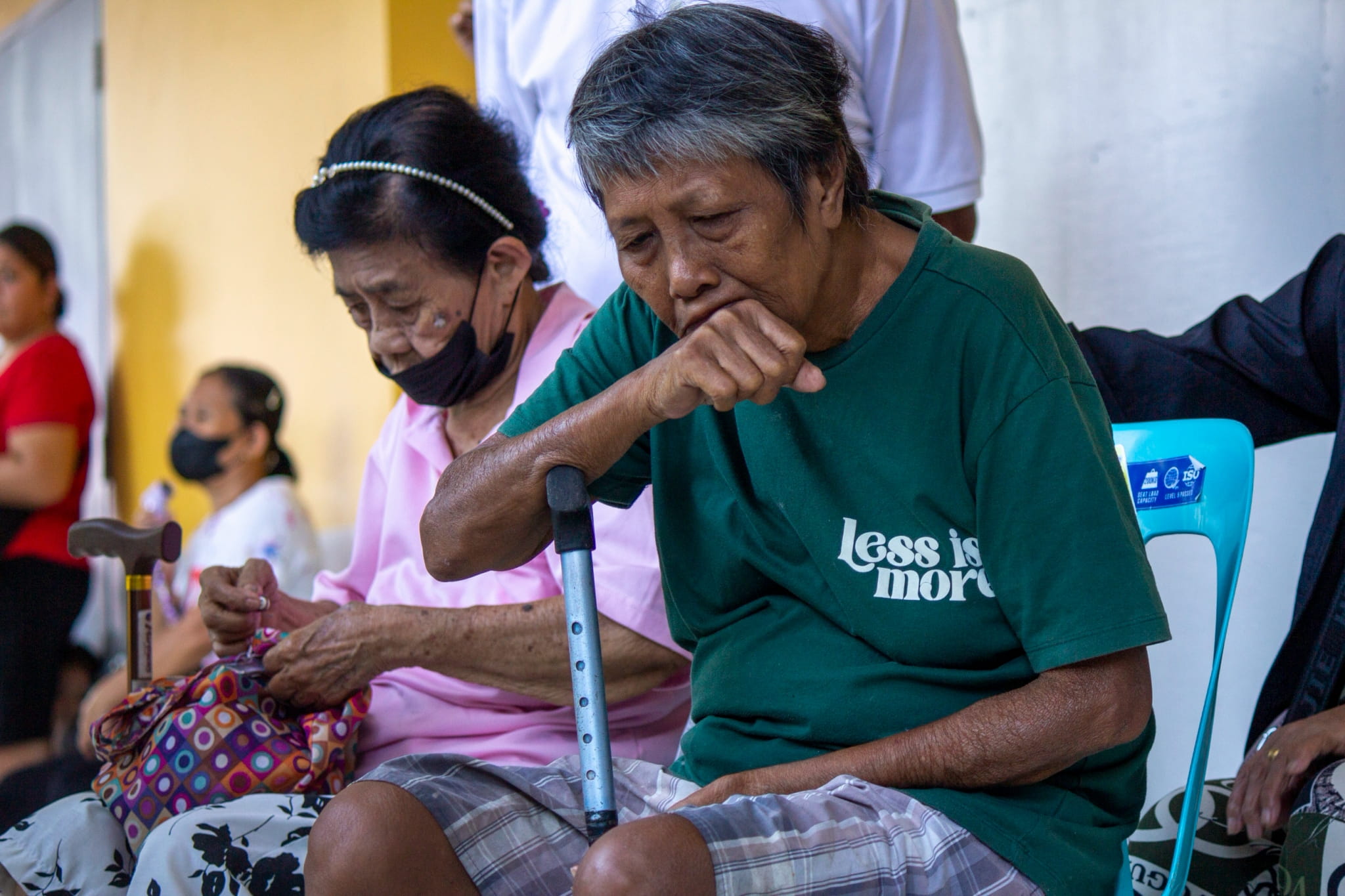 A separate line is provided for senior citizens to make registration more convenient.