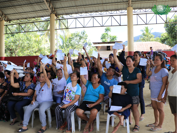 On November 28-29, Tzu Chi volunteers visited the Municipality of Compostela, Cebu, to conduct relief operations for 771 households.