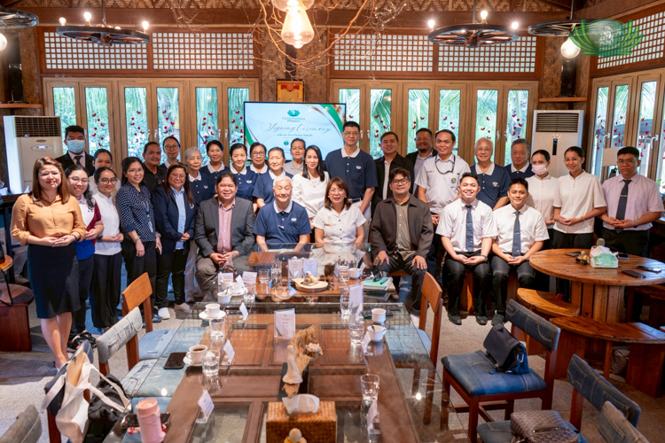 Representatives from Tzu Chi Foundation Philippines and partner universities Quezon City University, University of Caloocan Campus,, and Pamantasan ng Lungsod ng Marikina pose for a group photo following the formal signing of their partnership.