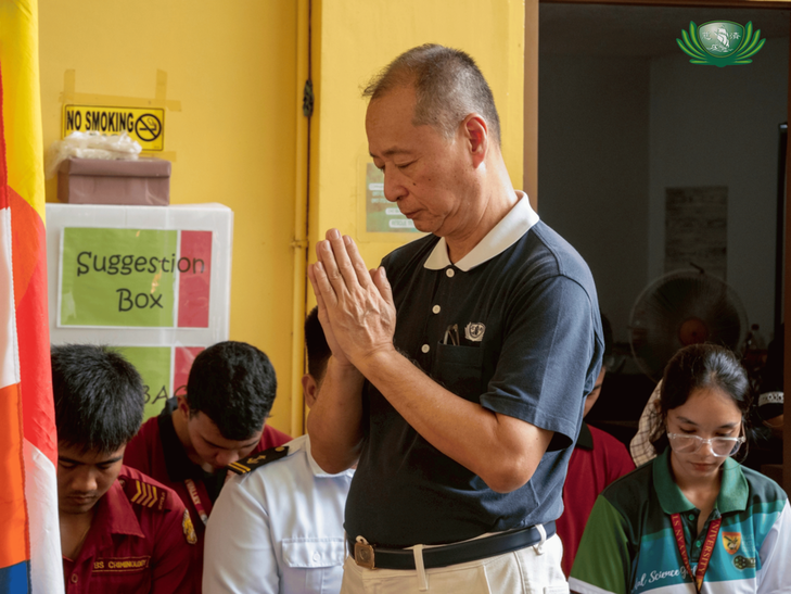 A prayer, whether of gratitude or a fervent request, is always part of every Tzu Chi gathering.