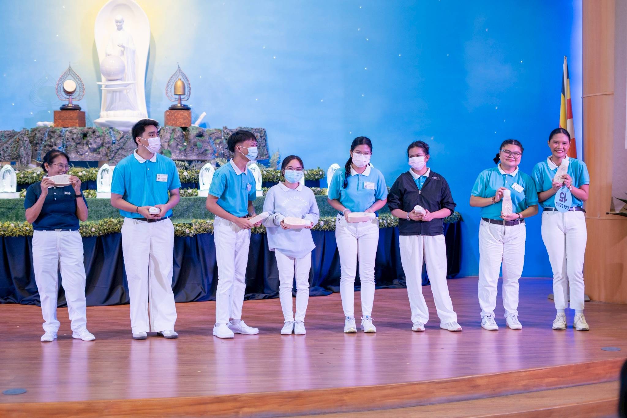 Prizes were given to the group of scholars that bested other teams in the game “Love, Hope, Joy.”