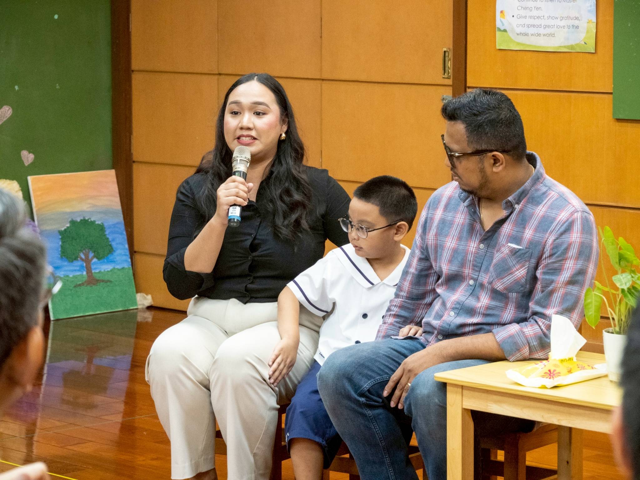 Irish and Christian Echeche shared how the school has been a strong support for their son, Cassidy’s early development.