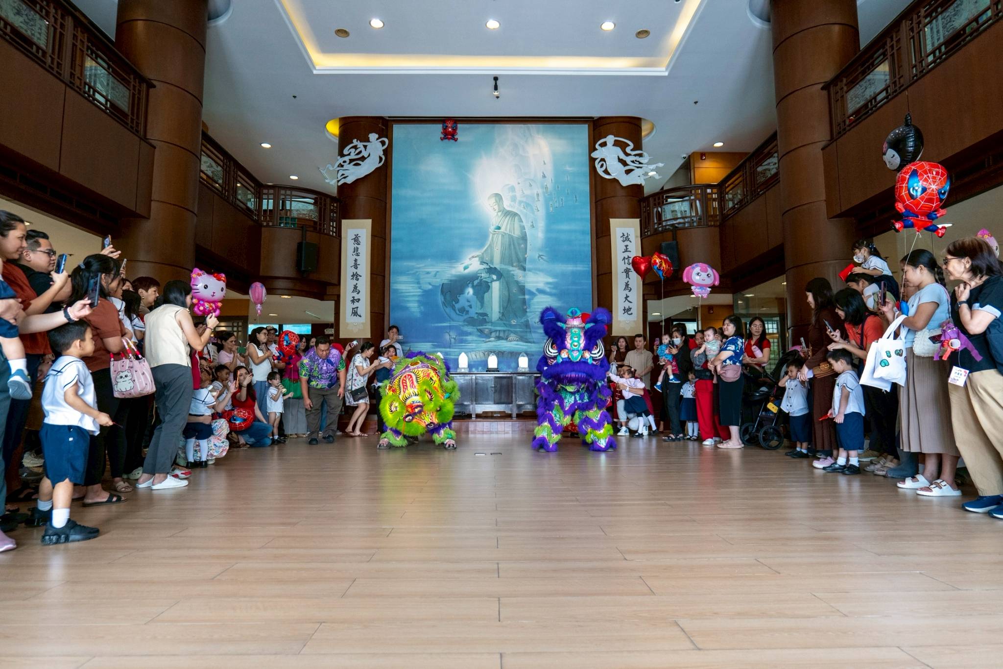 A festive lion dance captivated attendees as part of the Chinese New Year festivities.
