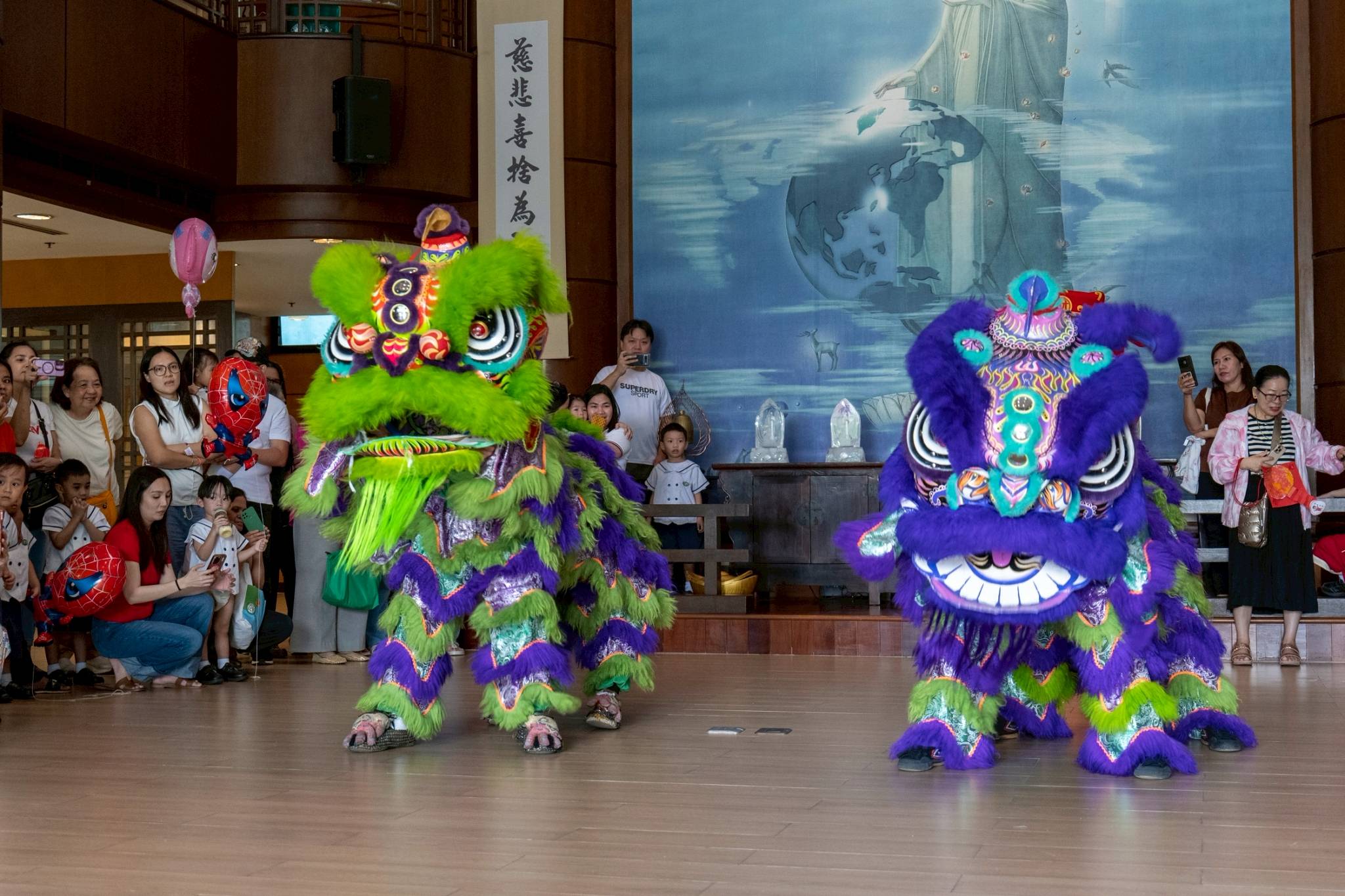 A festive lion dance captivated attendees as part of the Chinese New Year festivities.
