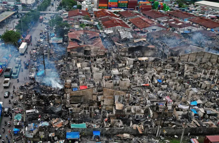 The aftermath of the massive fire incident at Aroma compound in Tondo, Manila. Photo taken by ABS-CBN News