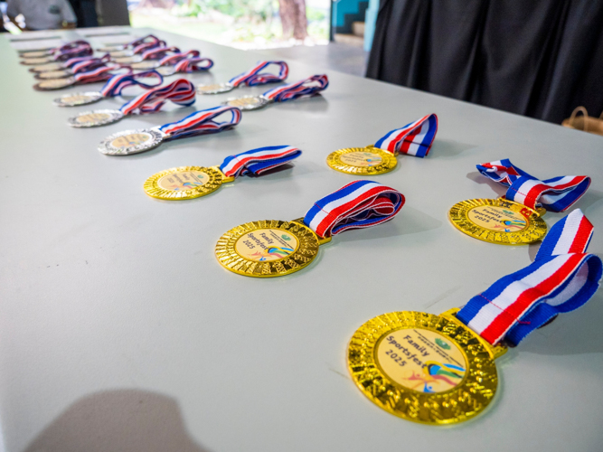 Medals were prepared to celebrate each student’s milestones for the sports fest.