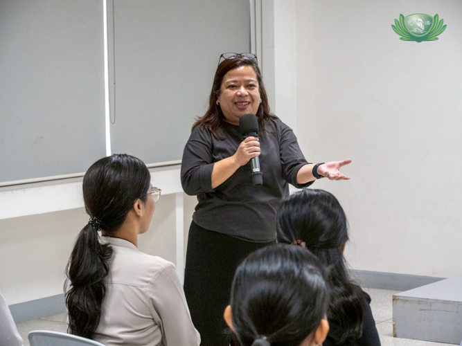Guest speaker Nescel Asuncion gives workplace advice on how to be an excellent team player, and how to cultivate one’s character in the workplace.