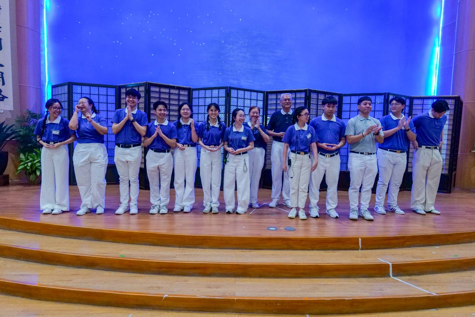 Tzu Chi Youth camp participants take center stage  for their efforts and active participation during the event.