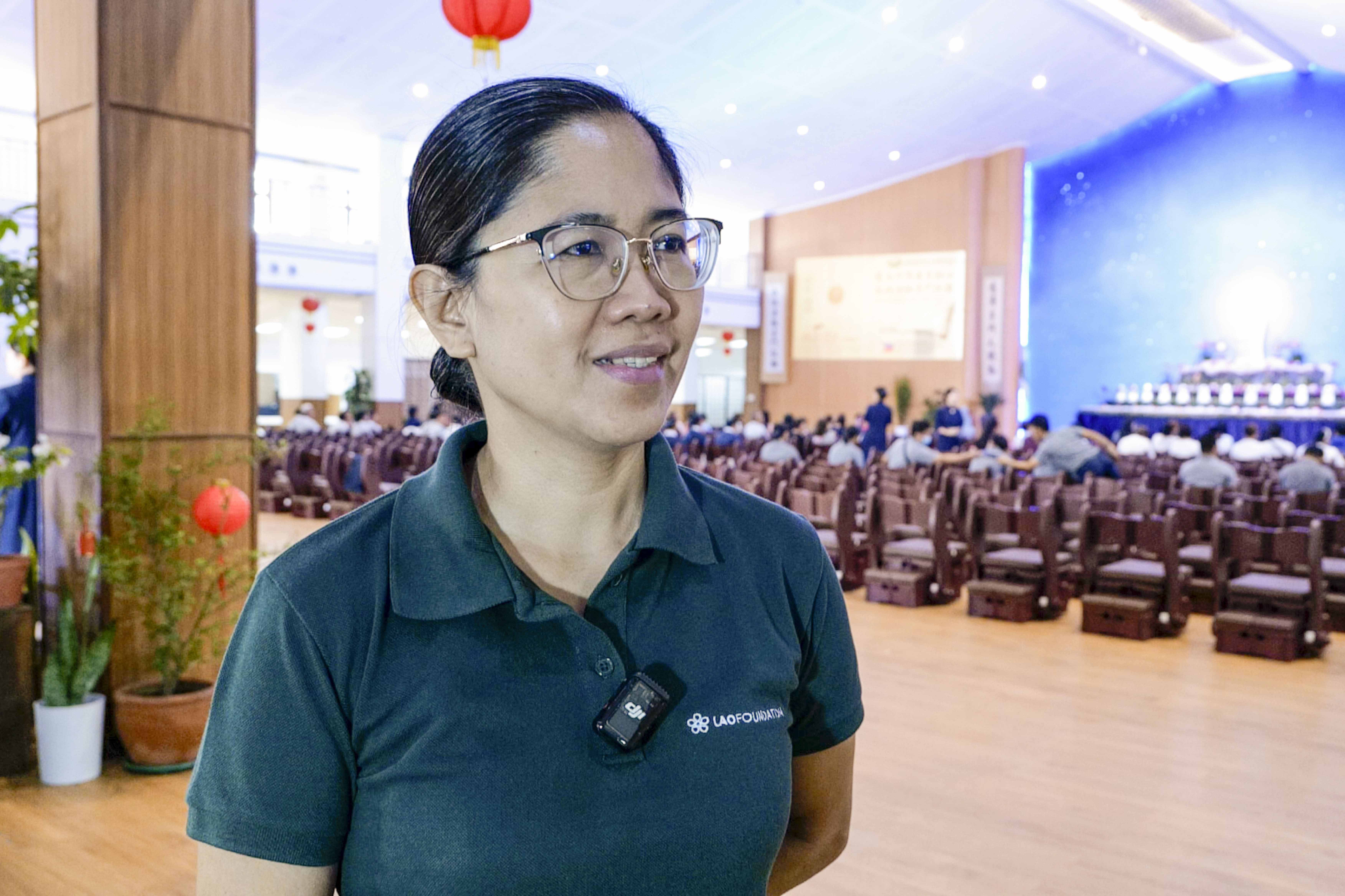 In 2025, Lao Foundation Inc. sponsored the studies of 25 caregiver scholars under Tzu Chi’s Technical-Vocational Program. Cristina Viray, head of operations of Lao Foundation, calls Tzu Chi a great partner in advocating for education. 
