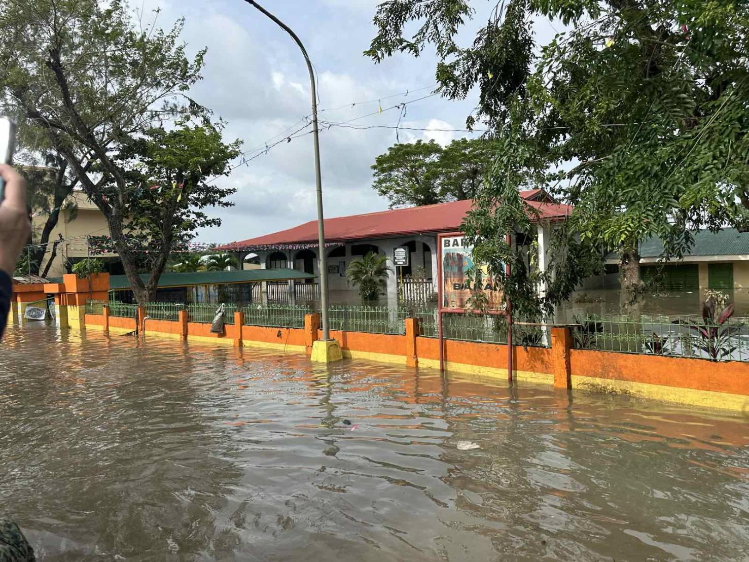 Many areas remain flooded despite the clear skies.