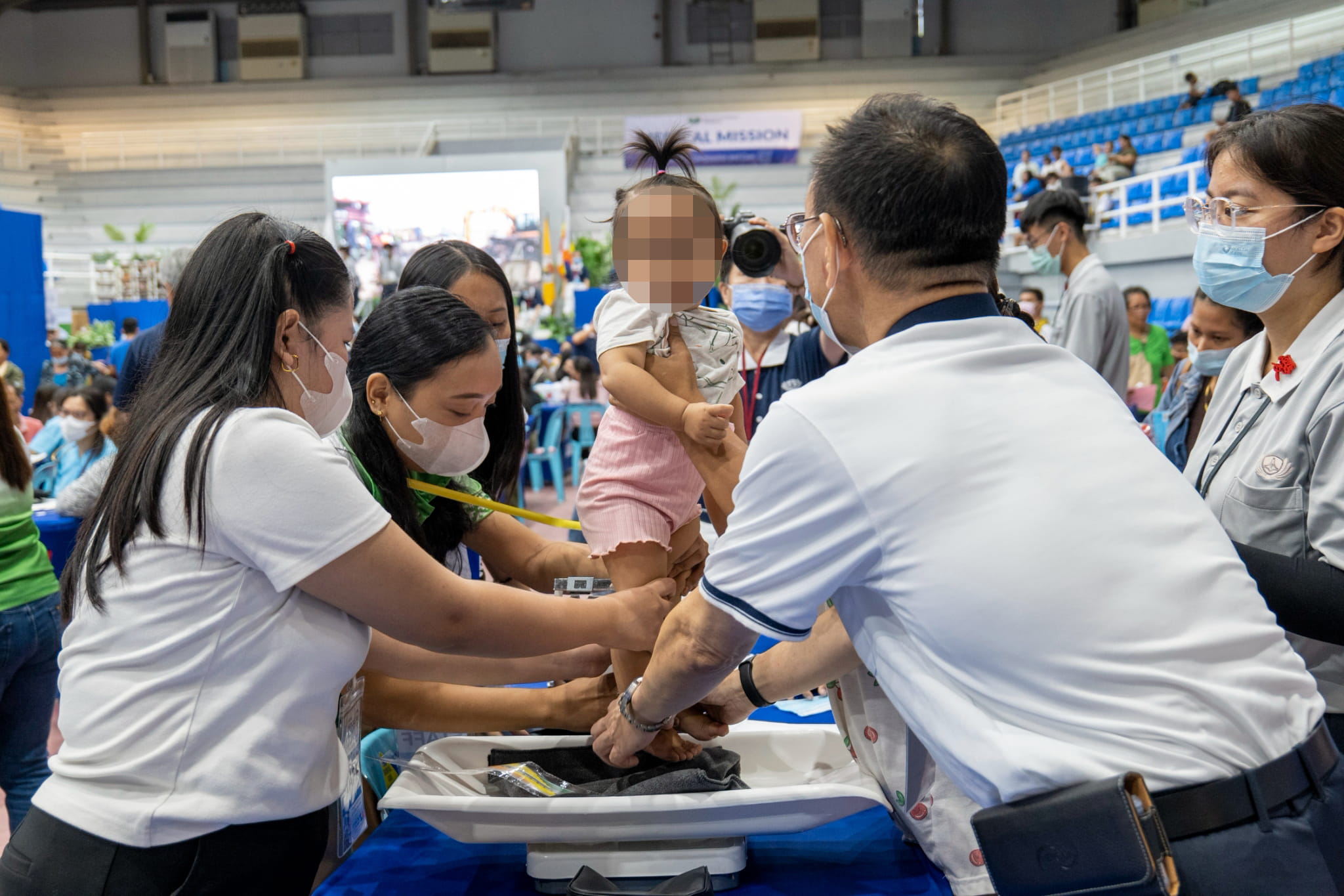 The pediatric team provides consultations and care to young patients.