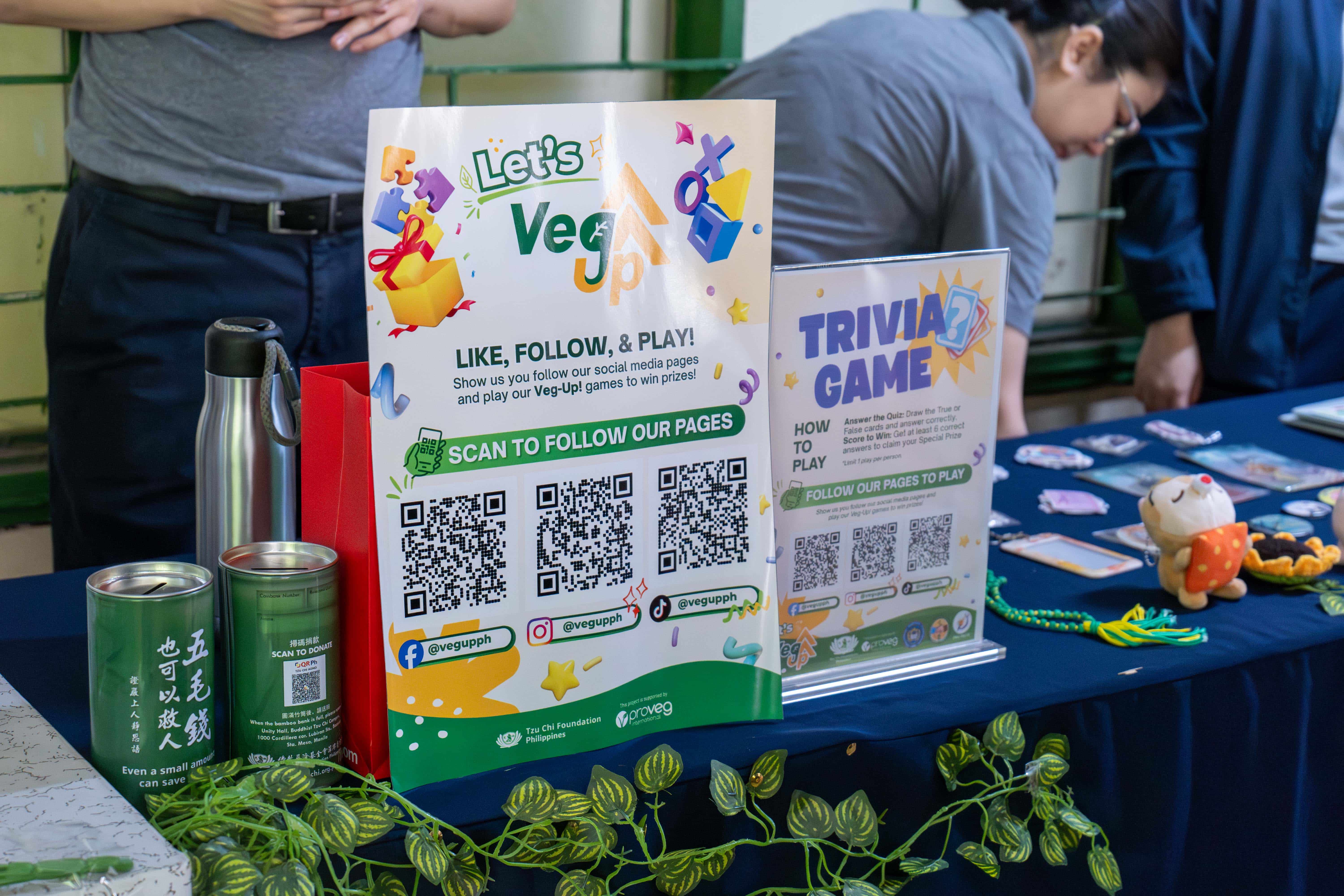Students take part in free trivia games for exciting prizes by following Veg-Up! on its social media platforms.