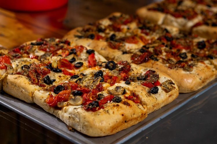 A freshly prepared vegetarian focaccia awaited participants, showcasing Tzu Chi’s commitment to mindful eating.