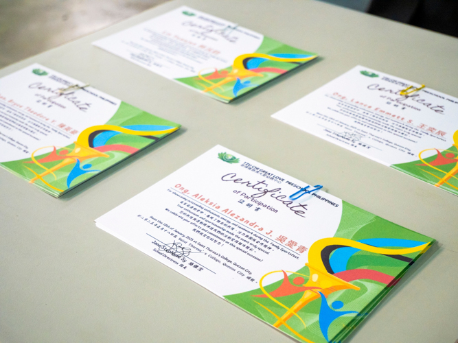 Students’ participation is recognized by the faculty, through these certificates acknowledging their time and effort during the sports fest.