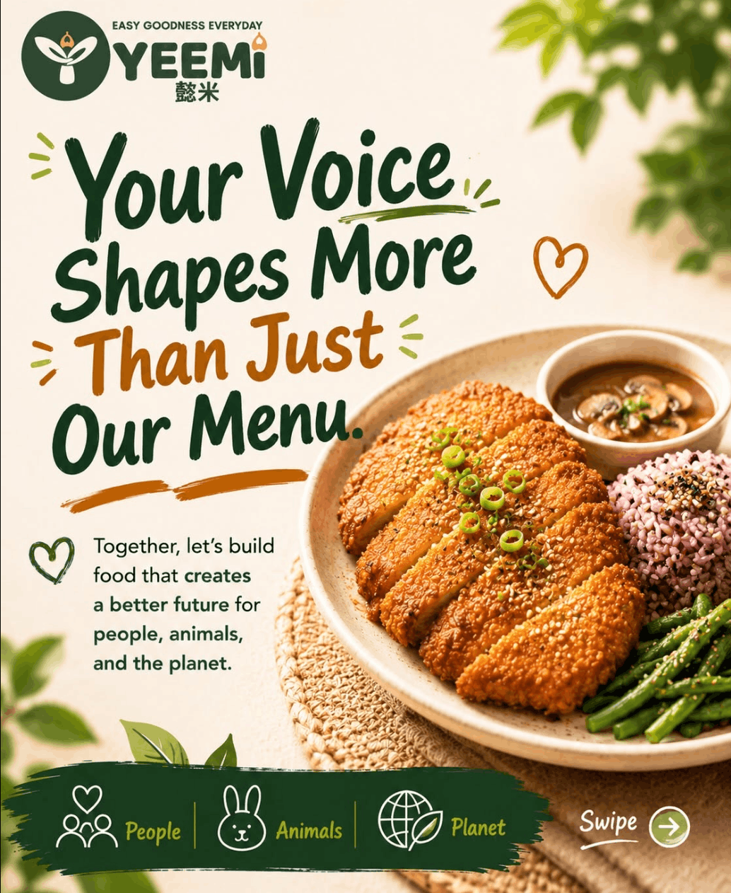 Yeemi’s goal is to get more people to eat plant-based food, which Betty Dizon considers an easy and simple way to do a good deed / Courtesy of Yeemi Facebook page.
