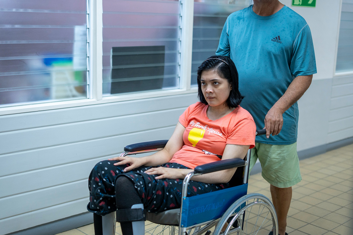 Rica Serrano arrives at the Buddhist Tzu Chi Campus for her scheduled acupuncture treatment on September 16, 2026.