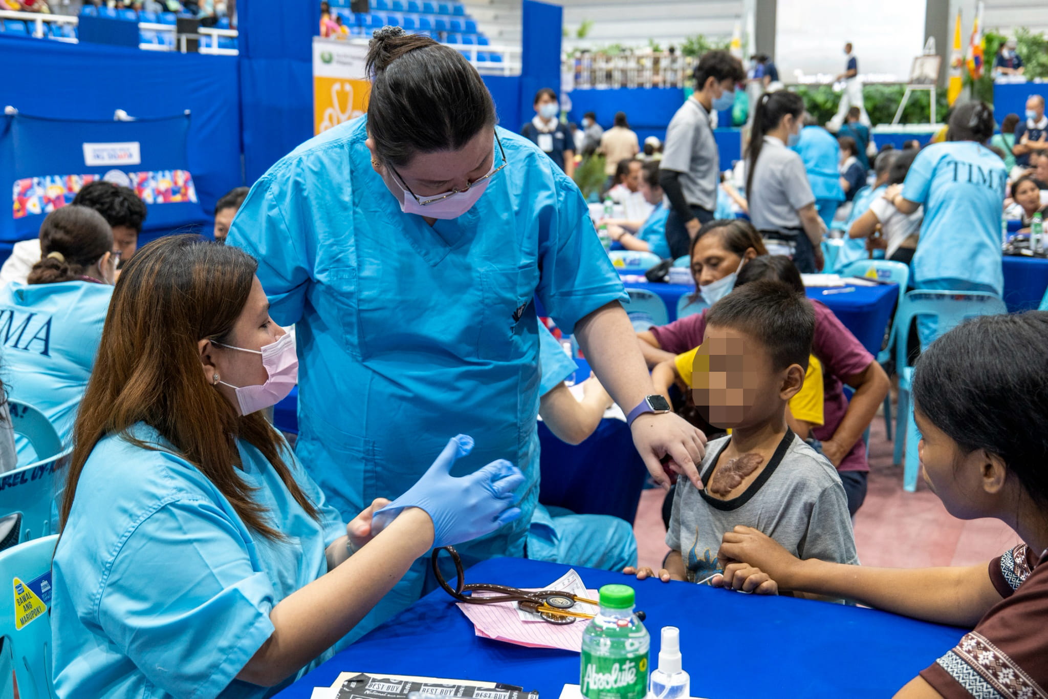 The pediatric team provides consultations and care to young patients.