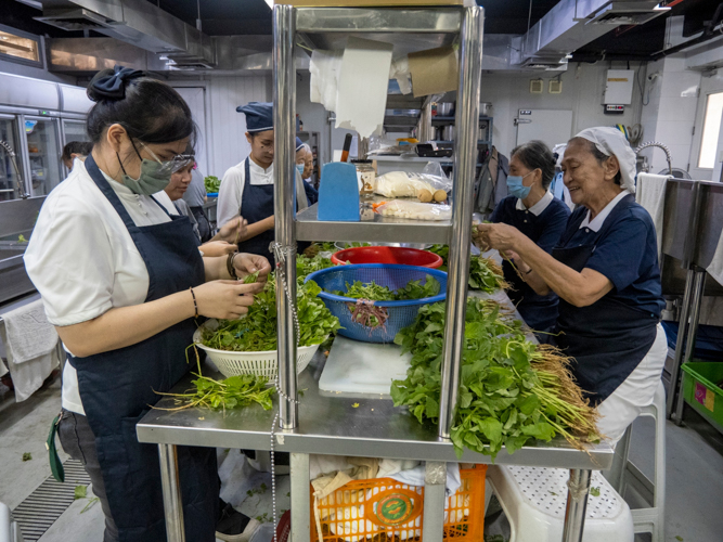 Diligence Camp’s delicious meals are courtesy of the dedicated staff and volunteers inside the kitchen.