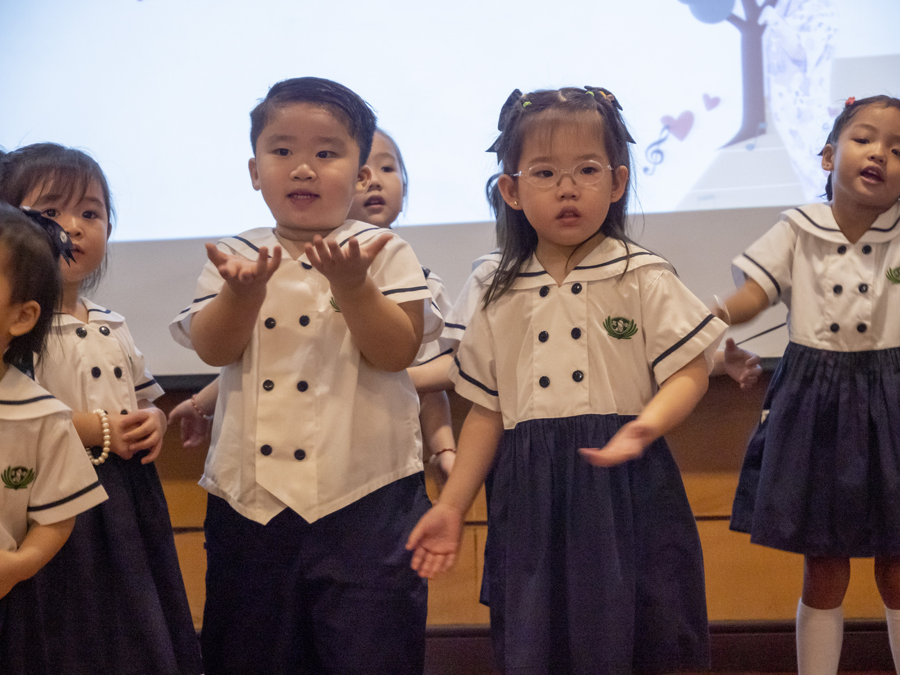 Students were very happy to perform for their grandparents.