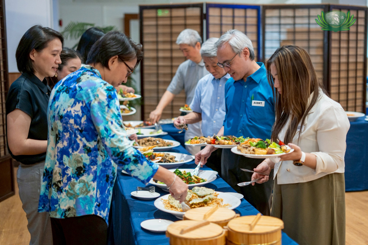 A wide spread of vegetarian dishes was on display for medical practitioners to enjoy. 