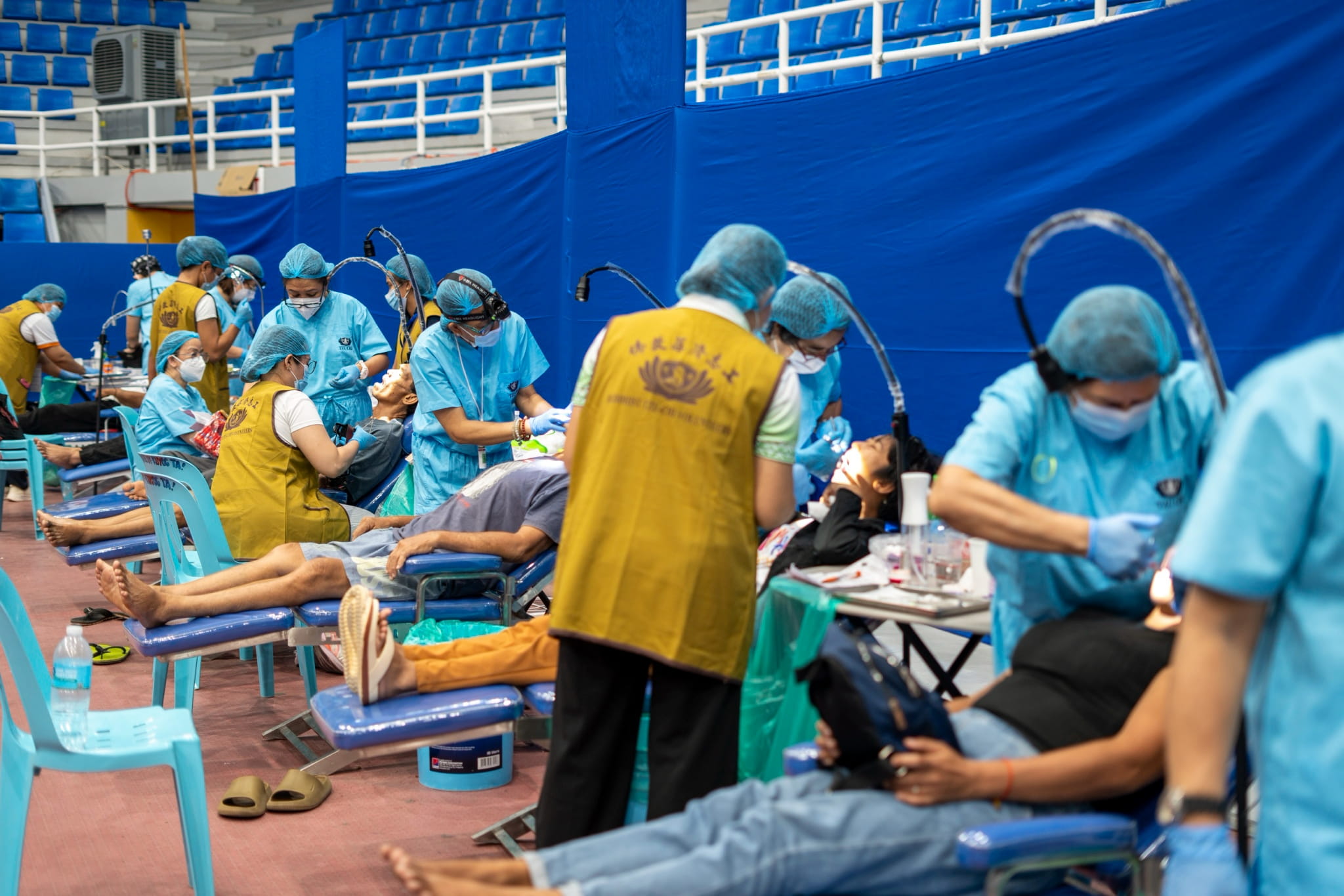 The dental team accommodated 1,102 patients.