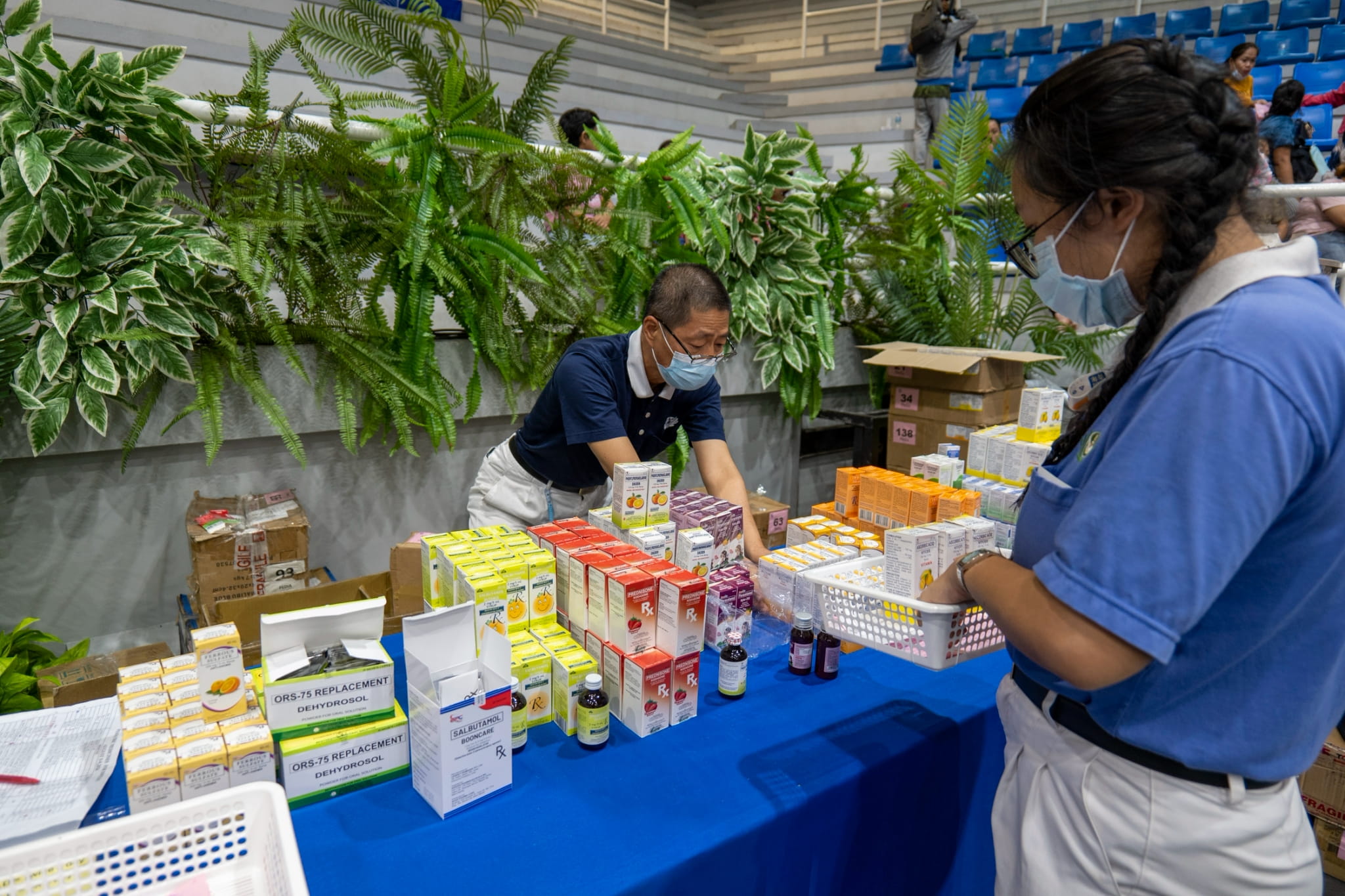 Children also receive free vitamins and medicines. 