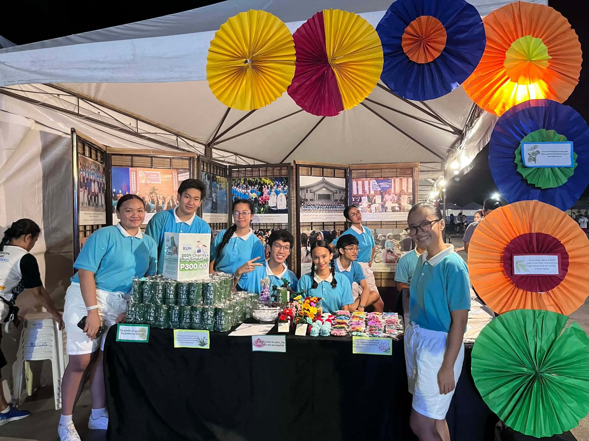 Among the many activities he joined, John Aaron Lim (second from left) helped raise funds at the 2nd Tzu Chi Charity Run for Education on February 8, 2026.