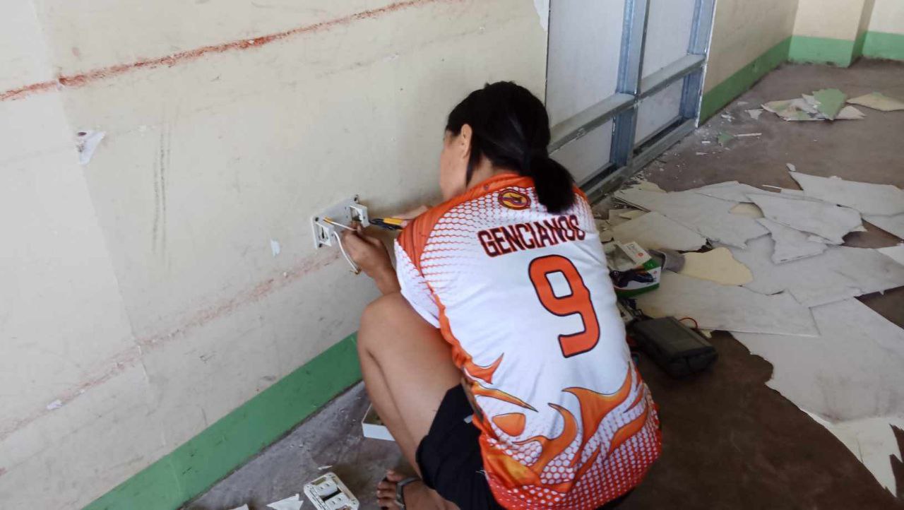 Mariel Gencianos has developed practical skills in welding, repairs, and facility maintenance, proving herself capable in every task she takes on.