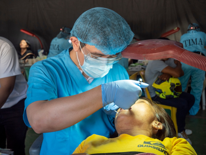 Next to general medicine consults, dental treatments were an in-demand service. Volunteer dentists worked on 1,227 patients.