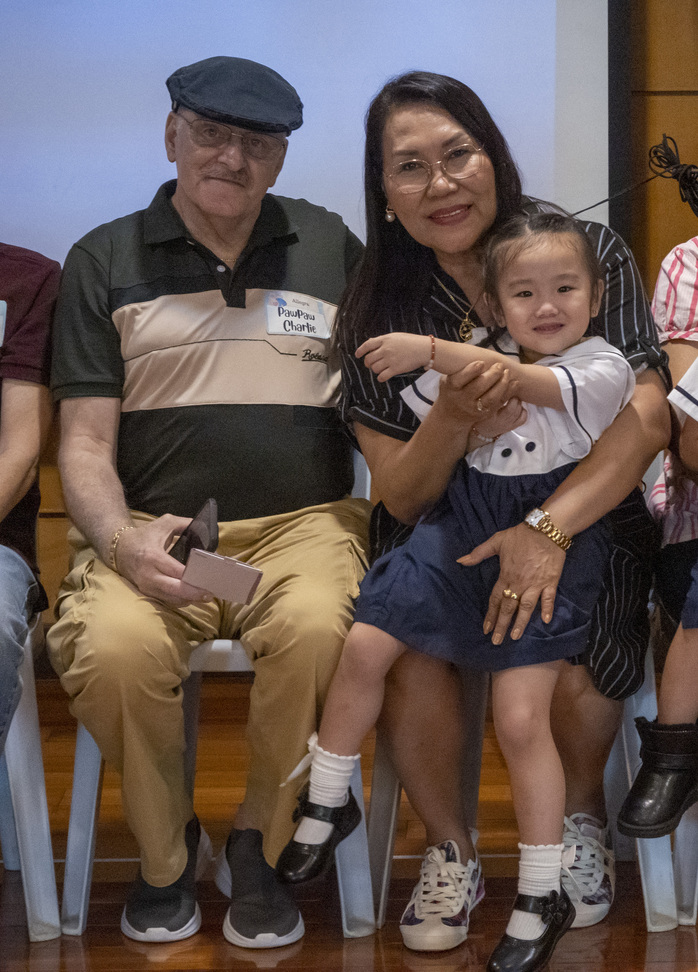 William Charles Brewer (left), was happy to participate in the lovely event with family.