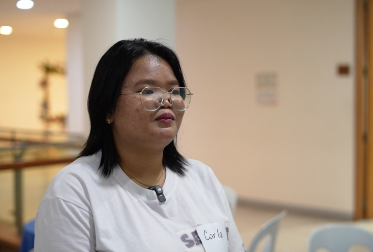 As a dental aide, a skill she learned as a Tzu Chi TechVoc scholar  in 2013, Angela Carla Basilio is “able to feed my family three times a day,” she said. 