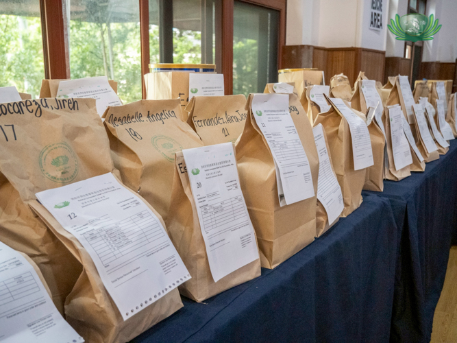 At the December 14 Charity Day, volunteers prepared prescription medicines for beneficiaries to claim after the program. 