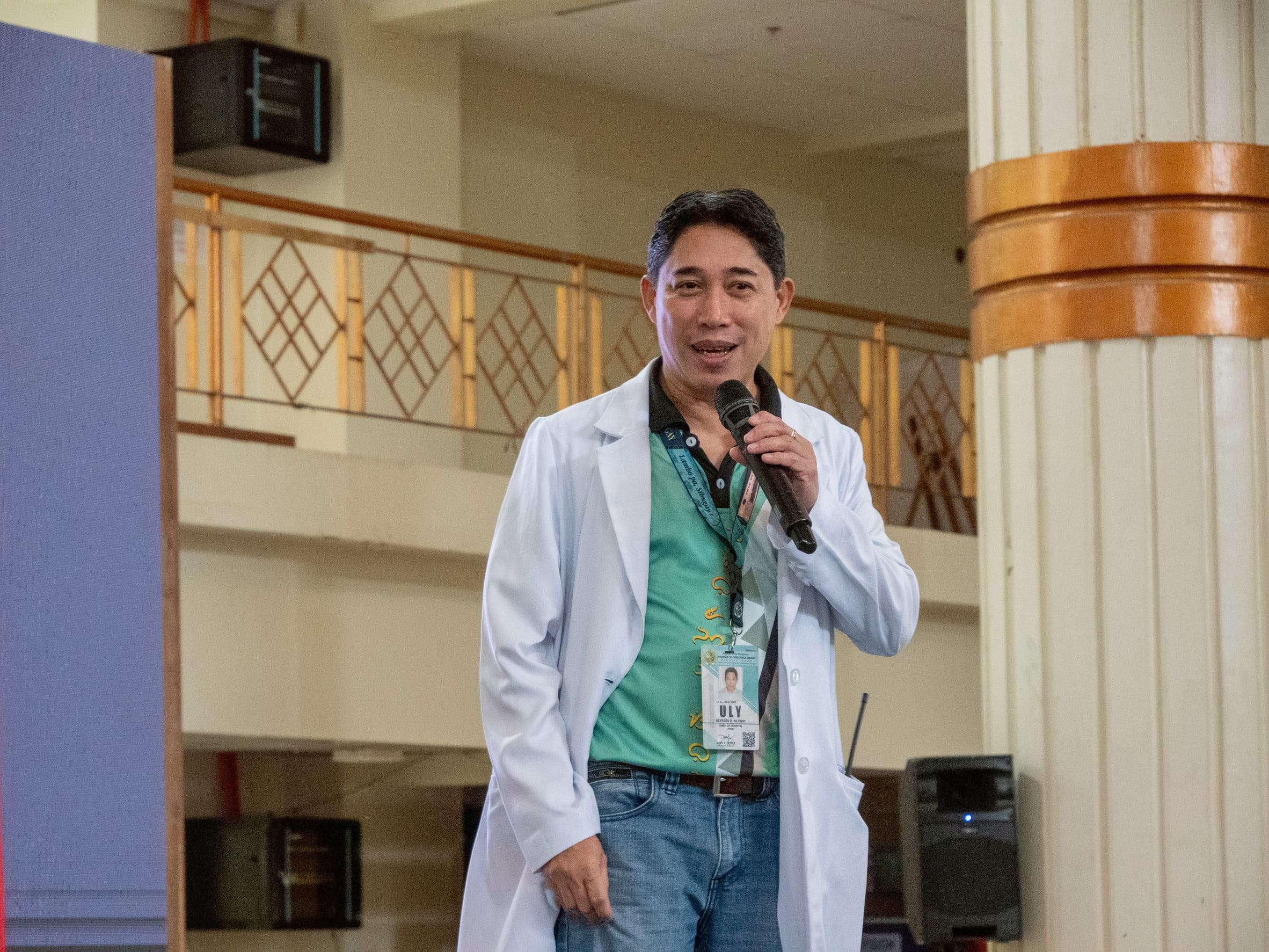 Zamboanga Sibugay Provincial Health Officer Dr. Ulysses Silorio says a few words before the start of the medical mission. 