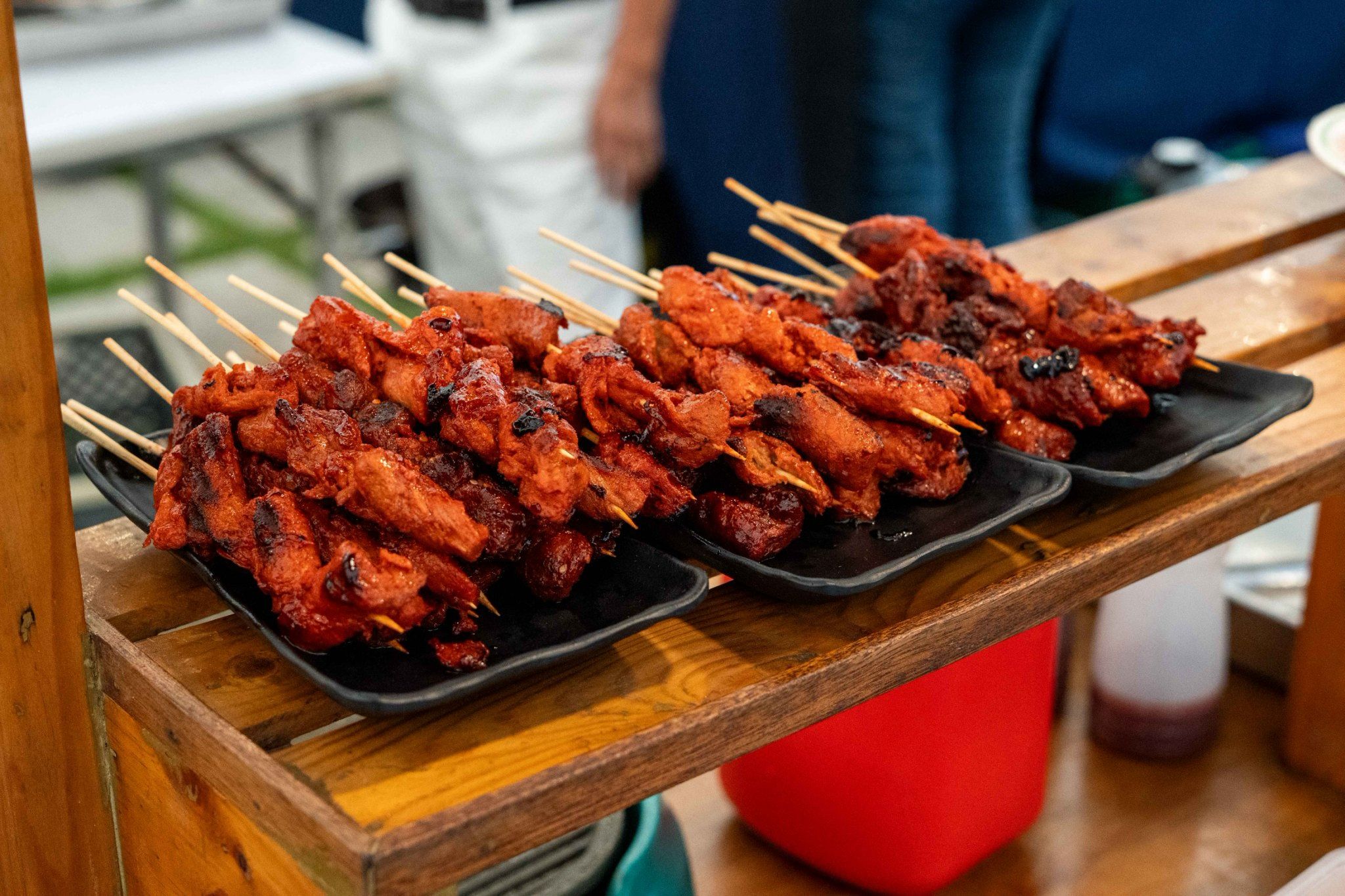 Textured vegetable protein and a flavorful marinade capture the taste and texture of pork barbecue. 