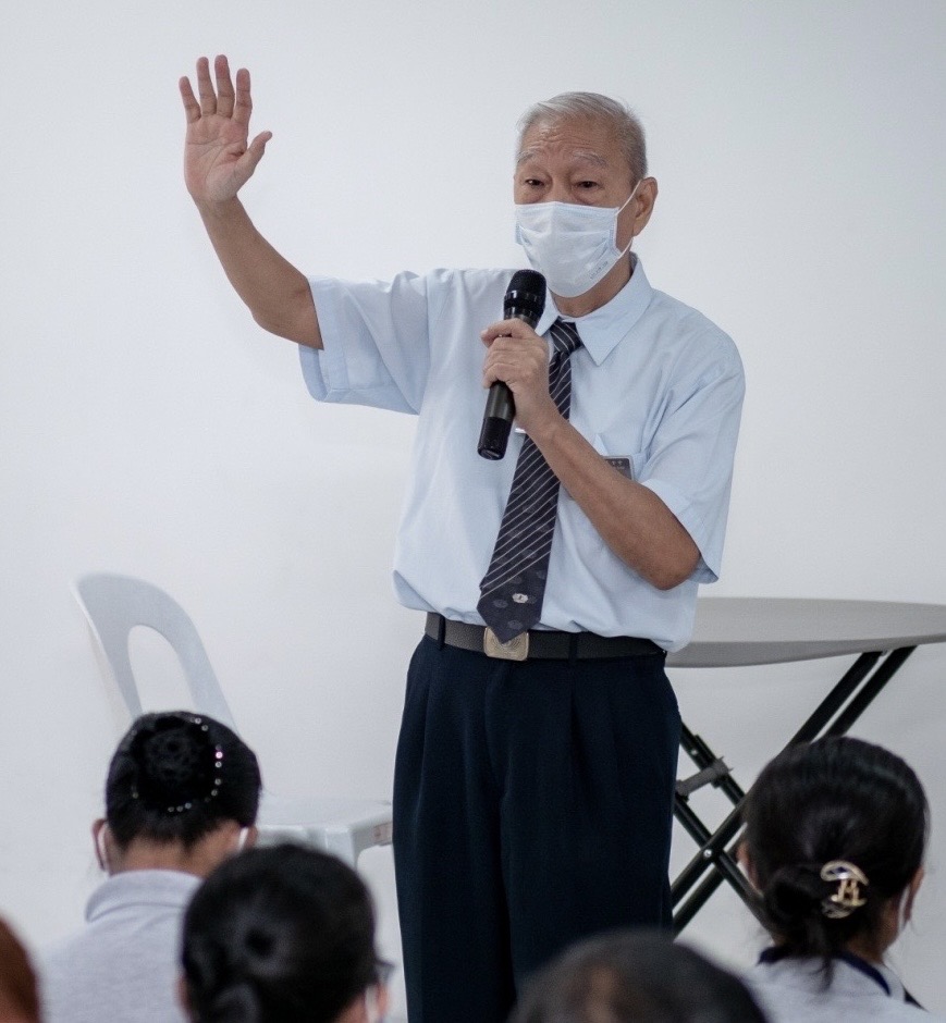 Edward So leads one of the training sessions for volunteers.  “I’m not rich,” he adds, “But I can help. And for as long as I do it, I will continue to help.” 