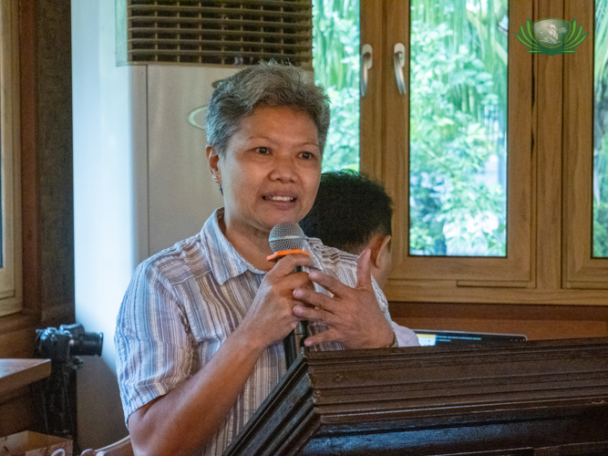 Medical Assistance Program beneficiary Jocelyn Ladeño thanks Tzu Chi and Globo Asiatico for supporting her chemotherapy treatment, and their role in her healing.