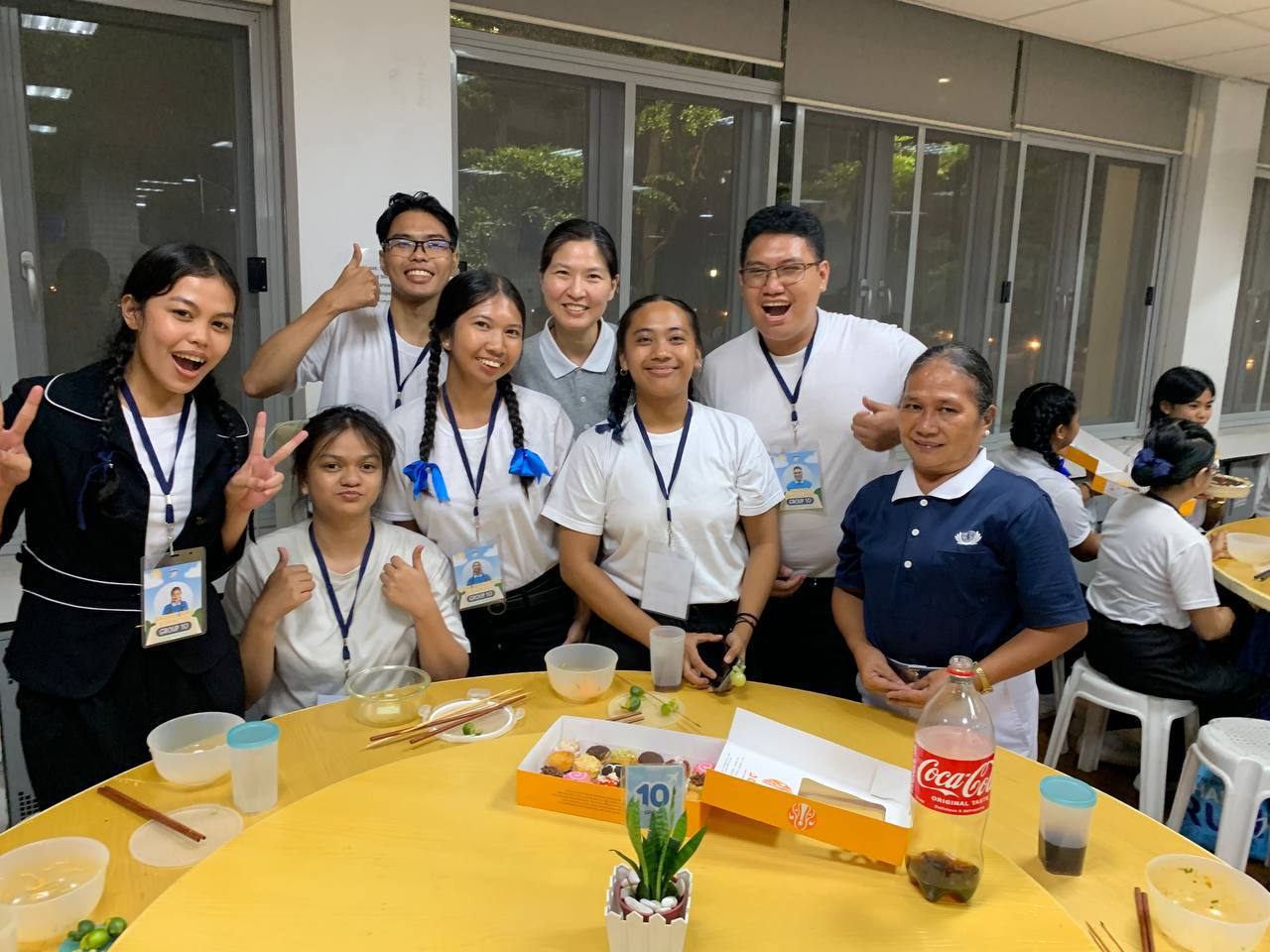 Kenneth Baluyut (back row, second from left) shares his enthusiasm during the 2026 Scholars' Camp, highlighting the strong bonds he built with fellow scholars from different provinces.